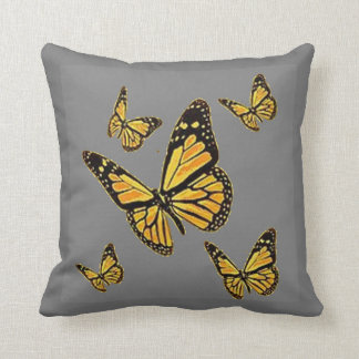 MONARCH BUTTERFLIES PATTERN GRAY ART KUSSEN