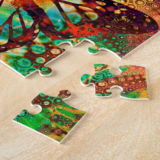 Monarch Butterflies Psychedelic Tie Dye Legpuzzel (Zijkant)