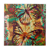 Monarch Butterflies Psychedelic Tie Dye Tegeltje (Voorkant)