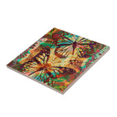 Monarch Butterflies Psychedelic Tie Dye Tegeltje (Zijkant)