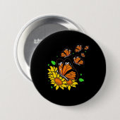 Monarch Butterflies Ronde Button 7,6 Cm (Voorkant /achterkant)