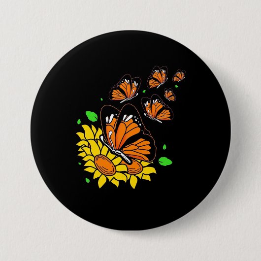 Monarch Butterflies Ronde Button 7,6 Cm (Voorkant)