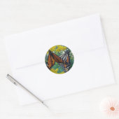 Monarch Butterflies Ronde Sticker (Envelop)