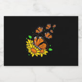 Monarch Butterflies Sparkling Wijnetiket (Enkel label)