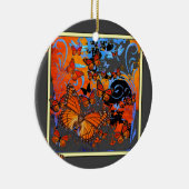 Monarch Butterflies Stormy Weather Art Keramisch Ornament (Rechts)
