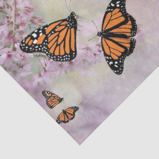Monarch Butterflies Tissuepapier (Detail)