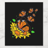 Monarch Butterflies Wijn Etiket (Enkel label)