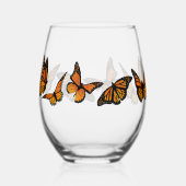 Monarch Butterflies Wijnglas Zonder Voet (Voorkant)