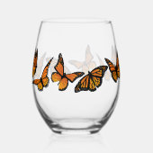 Monarch Butterflies Wijnglas Zonder Voet (Achterkant)