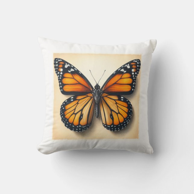 Monarch butterfly 060624IREF107 - Watercolor Kussen (Voorkant)