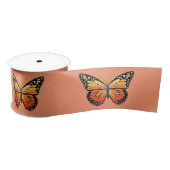 Monarch Butterfly 3 inch Satijnen Lint (Spoel)