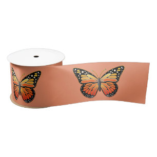 Monarch Butterfly 3 inch Satijnen Lint