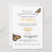 Monarch Butterfly 70th Birthday Kaart Shower (Voorkant)