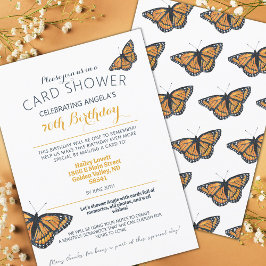 Monarch Butterfly 70th Birthday Kaart Shower