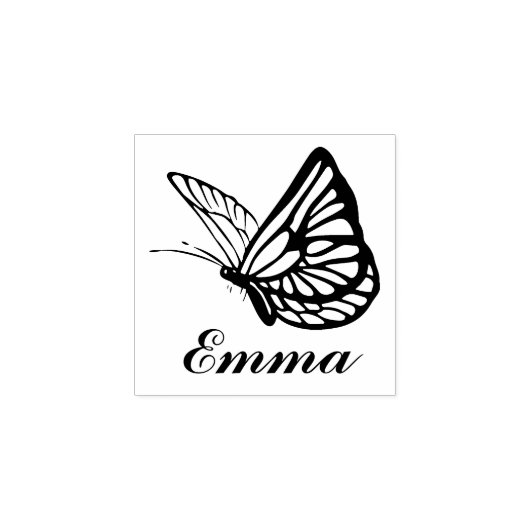 Monarch Butterfly - Aangepaste naam Rubberstempel (Afrduk)