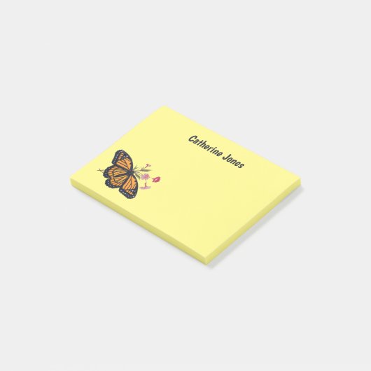 Monarch Butterfly Aangepersonaliseerde Kinder Post Post-it® Notes (Schuin)
