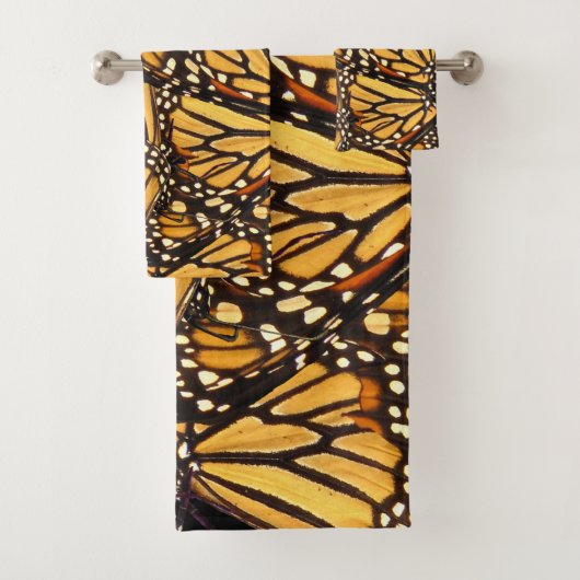 Monarch Butterfly Abstract Towel Set Bad Handdoek (Insitu)