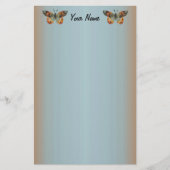  Monarch Butterfly Abstracte grens Briefpapier (Voorkant)