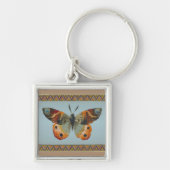 Monarch Butterfly Abstracte grens Sleutelhanger (Voorkant)