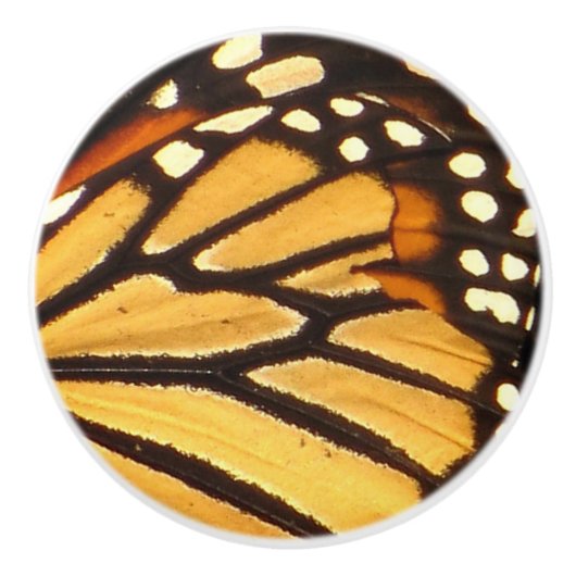Monarch Butterfly Abstracte keramische knobbel Knop (Voorkant)