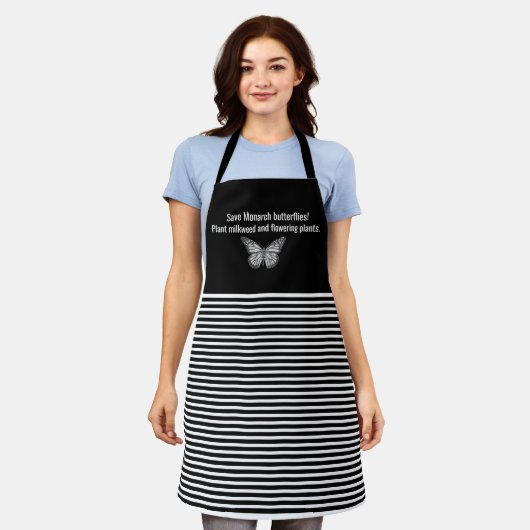 Monarch butterfly All-Over Print Apron Schort (Gedragen)