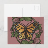 Monarch Butterfly and Clover                       Briefkaart (Voorkant / Achterkant)