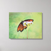 Monarch Butterfly and Flowers Canvas Art Print (Voorkant)