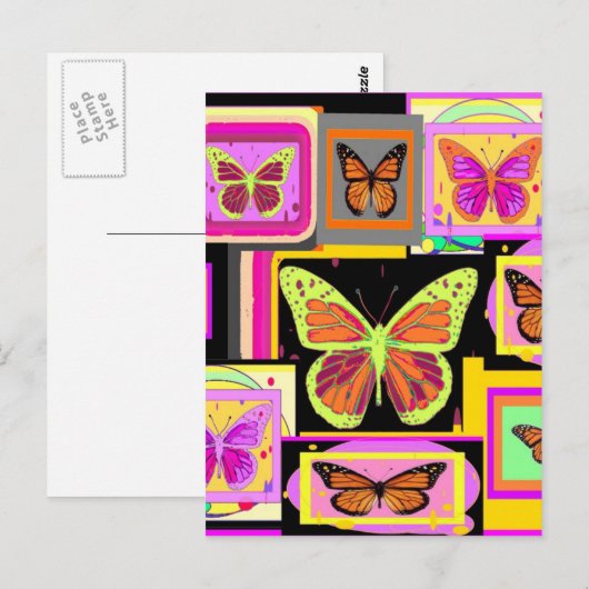 Monarch Butterfly Art Collectie door Sharles Briefkaart (Voorkant / Achterkant)