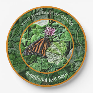 Monarch Butterfly Art Natuur Gepersonaliseerde Par Papieren Bordje