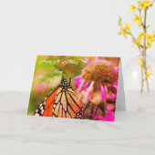 Monarch Butterfly Art Specialized Birthday Kaart (Gele Bloem)