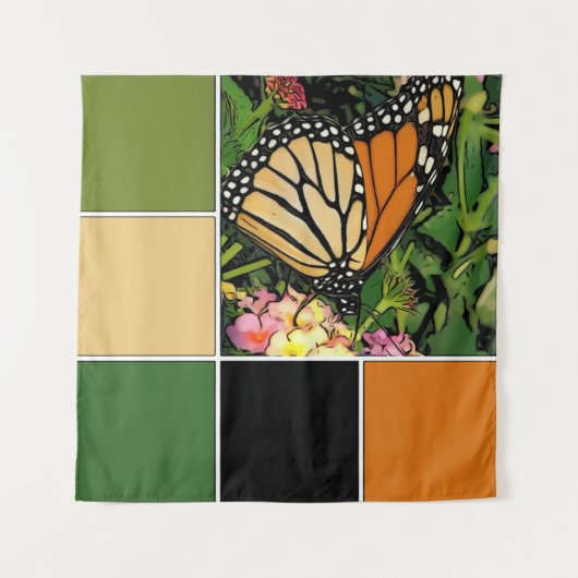 Monarch Butterfly Art Wandkleed (Voorkant (horizontaal))
