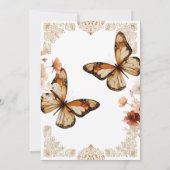 Monarch Butterfly Baby Shower  Kaart (Achterkant)