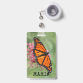 Monarch Butterfly Badge (Voorkant met intrekbare clip)