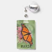Monarch Butterfly Badge (Achterkant met intrekbare clip)
