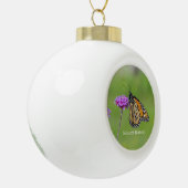Monarch Butterfly ball of snowflake ornamke Keramische Bal Ornament (Links)