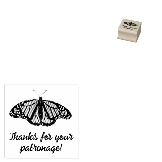 Monarch Butterfly Bedankt Zakelijk Rubberstempel (Gestempeld)