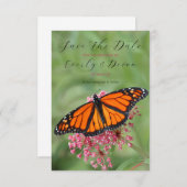 Monarch Butterfly bewaart de datum Save The Date (Voorkant / Achterkant)