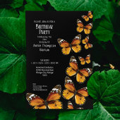 Monarch Butterfly Birthday Invitation Kaart