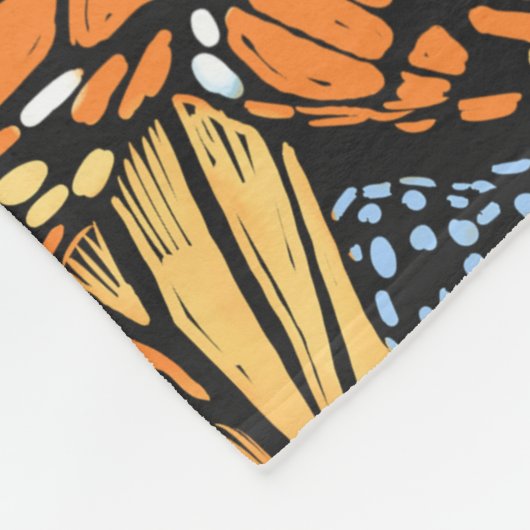 Monarch Butterfly Blanket Fleece Deken (Hoek)