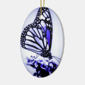 Monarch Butterfly, blauw - Keramisch Ornament (Links)