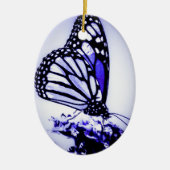 Monarch Butterfly, blauw - Keramisch Ornament (Voorkant)