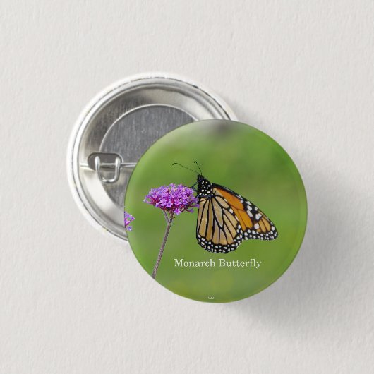 Monarch Butterfly buton Ronde Button 3,2 Cm (Voorkant /achterkant)