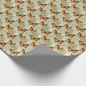 Monarch Butterfly Butterflies Botanische Gift Wrap Cadeaupapier (Hoek)