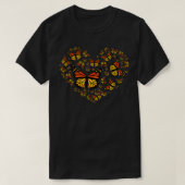 Monarch Butterfly Butterfly Lover geeft hart T-shirt (Design voorkant)