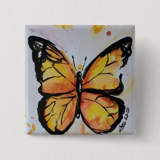 Monarch Butterfly Button (Voorkant)