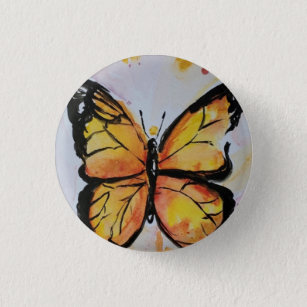 Monarch Butterfly Button