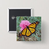 Monarch Butterfly Button (Voorkant /achterkant)