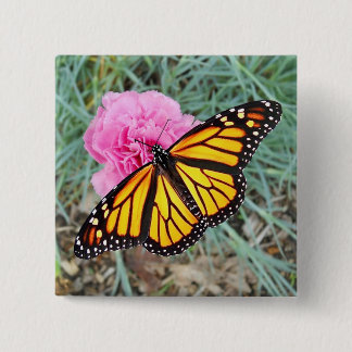 Monarch Butterfly Button