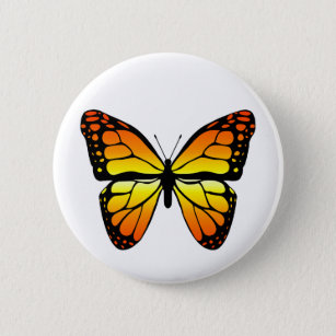 Monarch Butterfly Button