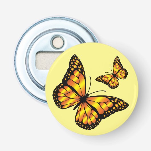 MONARCH BUTTERFLY BUTTON FLESOPENER (Voorkant)